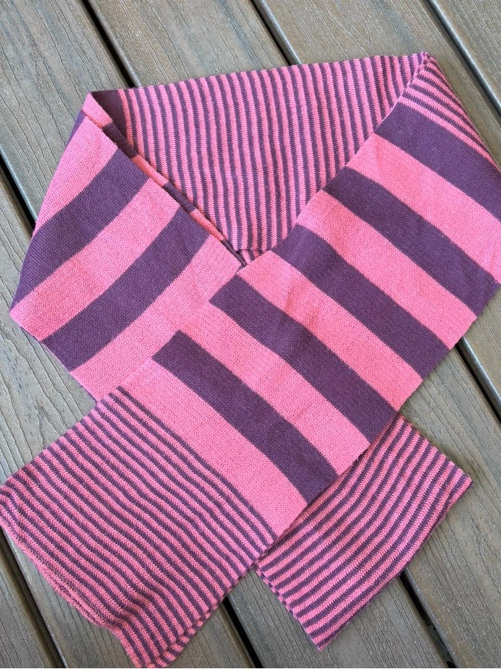 Max & Co Striped Knit Skinny Scarf